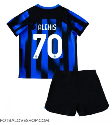 Inter Milan Alexis Sanchez #70 Dětské Domácí Dres 2023-24 Krátký Rukáv (+ trenýrky)